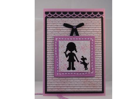 New Big Sister Silhouette Card by Denise Mynard