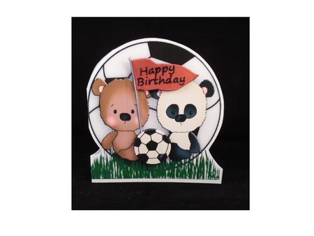 Footie Bears Shaped Birthday Card by Denise Mynard