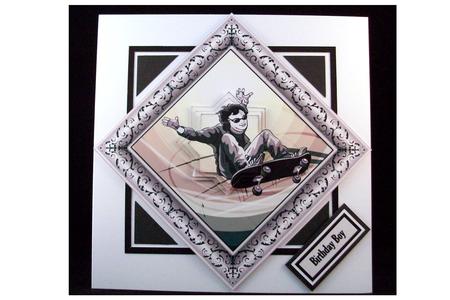 Skate Board Champ Card with Shaped Layers by Denise Mynard