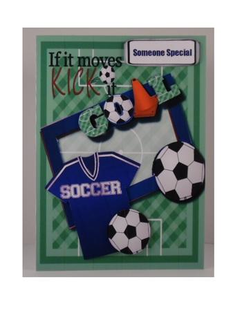 If It Moves Kick It , Blue by Denise Mynard