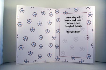 Claret and Blue Football A5 Insert by Denise Mynard