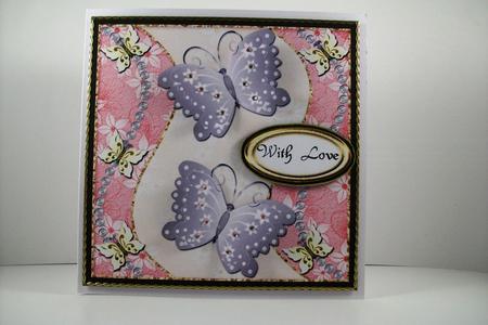 Butterflies Dance 6x6 Topper 6 by Denise Mynard