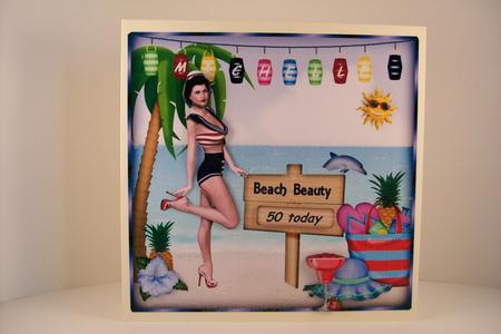 Beach Beauty 8x8 by Denise Mynard