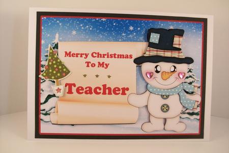 Merry Christmas - to My Teacher #2 by Denise Mynard