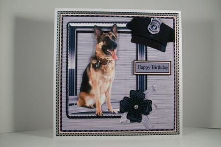 Police Service Dog Topper & Decoupage by Denise Mynard