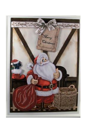 Santa at the Farm by Denise Mynard