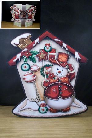 Christmas Snowman with Decorations by Denise Mynard