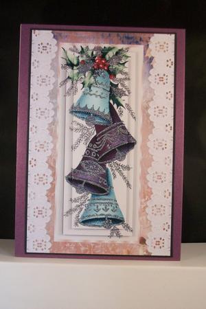 Pretty Christmas Bells with Lace Pyramids by Denise Mynard