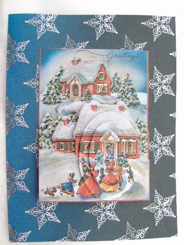 Christmas Flourish Stars in Blue and Silver Backgrounds by Dennis Sharp