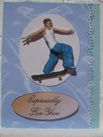 Skate Card Front by Dennis Sharp