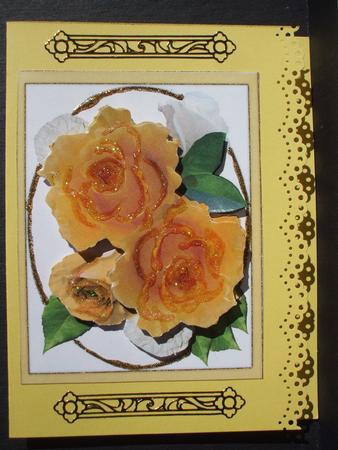 Yellow Rose Decoupage by Dennis Sharp