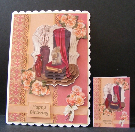Cat on a Chair A5 Card Front Minikit by Diana Holmes