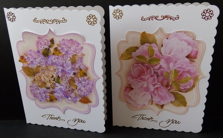 2 Lovely Toppers / Lilac and Pink Roses  by Diana Holmes