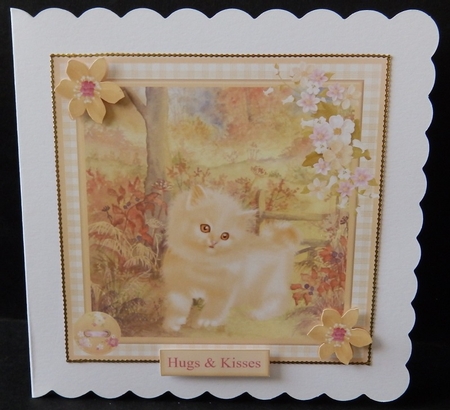 Elegant Kitten Card Topper & Decoupage by Diana Holmes
