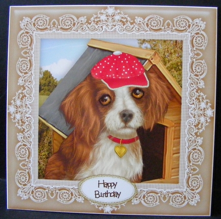 Puppy Perfect - 8 x 8 Card Topper by Diana Holmes