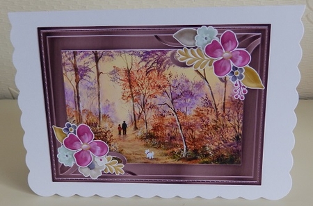 Wait for Me card topper with decoupage by Diana Holmes