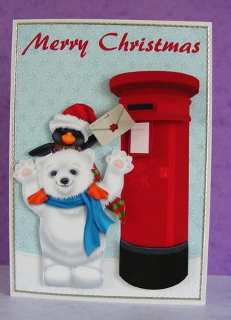 Posting Christmas Cards Topper & Decoupage by Diana Holmes