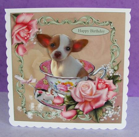 Hi My Name is Rose Bud Topper with Decoupage by Diana Holmes
