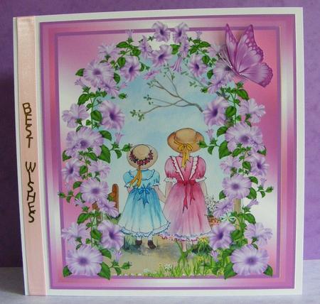 Spring Walk with Archway and Butterflies by Diana Holmes
