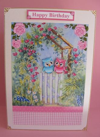 Cute Owls Card Topper & Decoupage by Diana Holmes