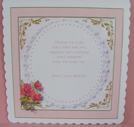 Incert Roses on Lace  by Diana Holmes