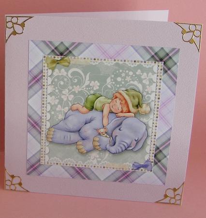 Plaid - Matching Pretty Rose Watercolour Pyramid Topper by Diana Holmes