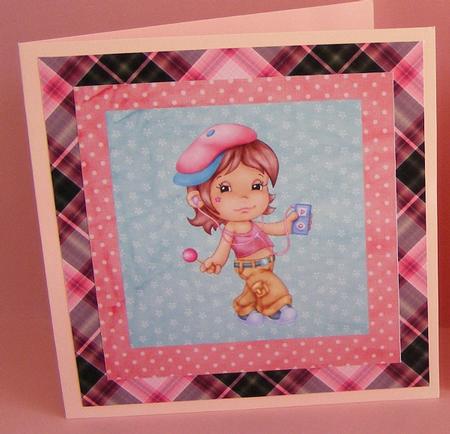 Plaid - Matching Pretty Rose Watercolour Pyramid Topper by Diana Holmes