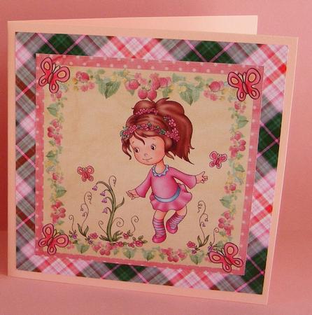 Plaid - Matching Pretty Rose Watercolour Pyramid Topper by Diana Holmes