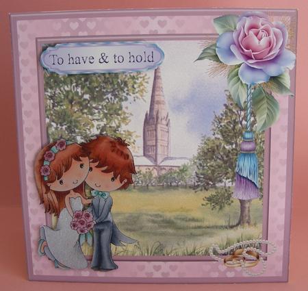 Penny's Special Day Wedding Card Topper & Decoupage by Diana Holmes