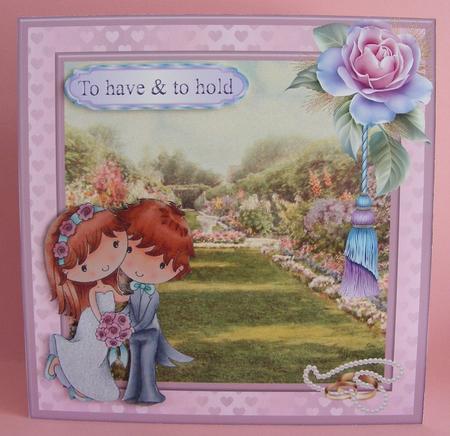 Penny's Special Day Wedding Garden Card Topper & Decoupage by Diana Holmes