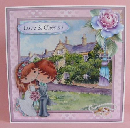 Penny's Special Day Hotel Wedding Card Topper & Decoupage by Diana Holmes