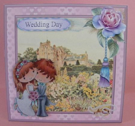 Penny's Special Day Castle Wedding Card Topper & Decoupage by Diana Holmes
