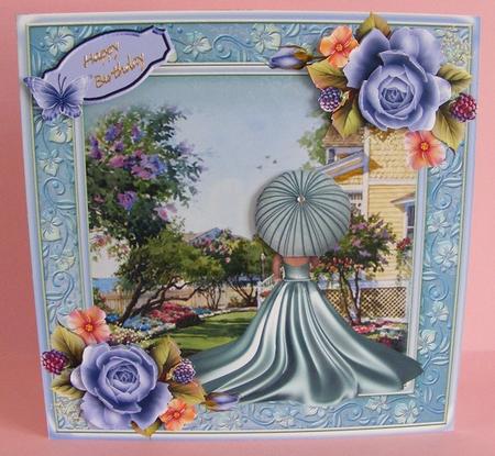 A Stroll in the Garden Card Front by Diana Holmes