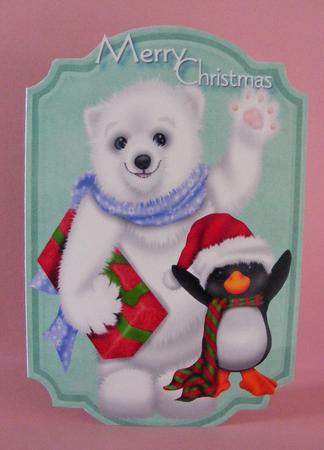 Print, Cut and Fold Polar Bear and Penquin  by Diana Holmes