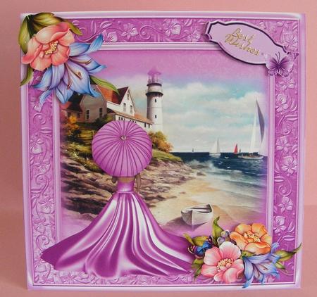 A Stroll Along the Beach Card Front by Diana Holmes