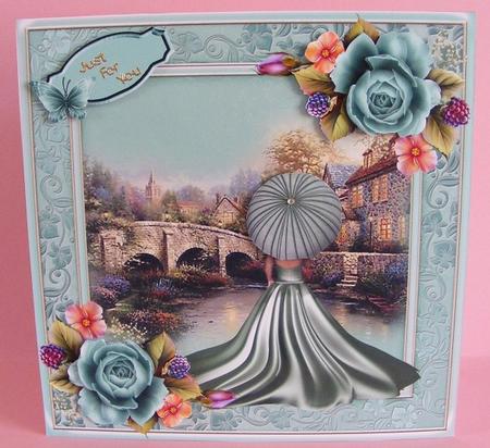 A Stroll by the River Card Front by Diana Holmes
