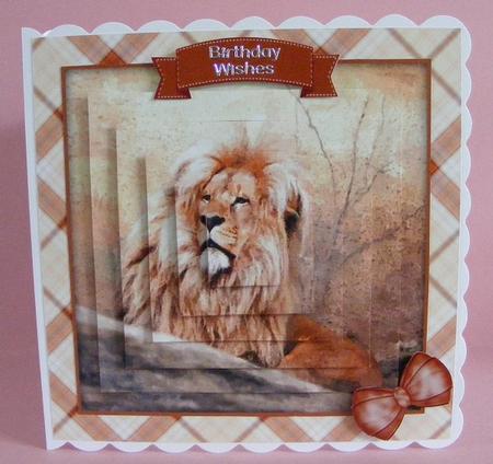 King of the Jungle Watercolour Pyramid Topper by Diana Holmes