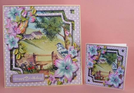Beautiful Cotswold Farm with Bird and Flowers  by Diana Holmes