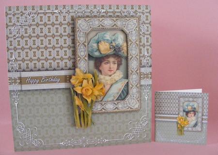 Girl with Daffodils 8x8 Mini Kit by Diana Holmes
