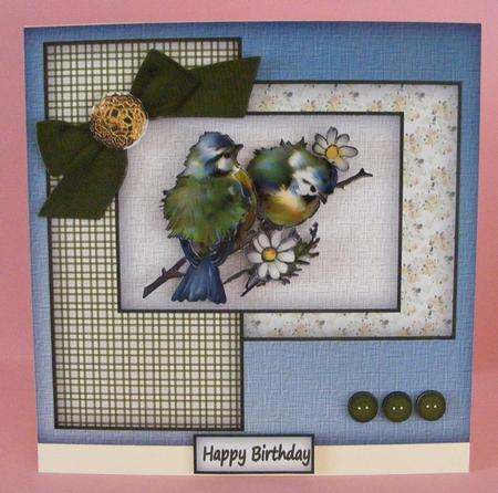 Sweet Blue Birds - Happy Bird-day Mk by Diana Holmes