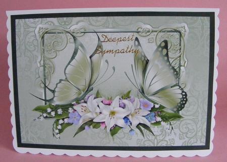 Butterflies and Flowers Quick Card Front by Diana Holmes