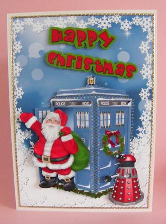Santa Who! with His Tardis, Presents & Dalek by Diana Holmes