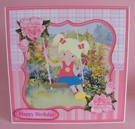 Garden Swing Card Topper & Decoupage by Diana Holmes