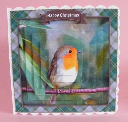 Winter Robin Watercolour Pyramid Topper by Diana Holmes