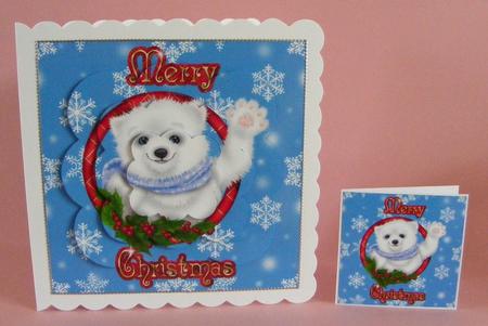 Cute Polar Bear Scalloped Pyramid by Diana Holmes