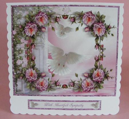 Doves Rose Garden Topper with Decoupage by Diana Holmes