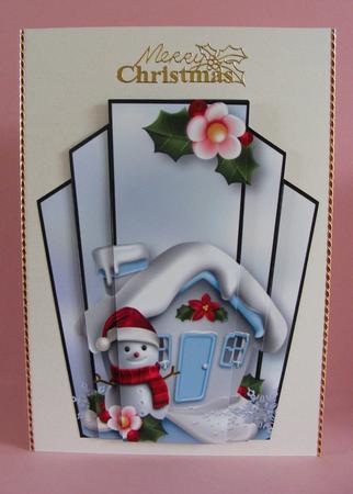 Christmas Art Deco Stacker - Snowman by Diana Holmes