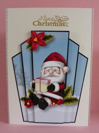 Christmas Art Deco Stacker - Santa by Diana Holmes