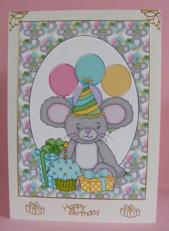 Cute Birthday Mouse Topper 2 by Diana Holmes