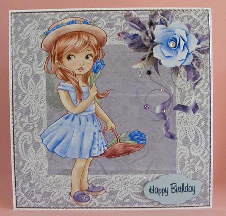 Tulips and Lace Quick Card by Diana Holmes